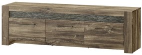Televízny stolík Belveder 25 158 cm s LED osvetlením dub Stirling
