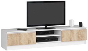 TV stolík Katalina  (biela + dub sonoma). Akcia -23%. Vlastná spoľahlivá doprava až k Vám domov. 1069406