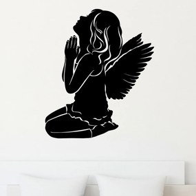 Veselá Stena Samolepka na stenu na stenu Anjelské dievčatko Farba: černá