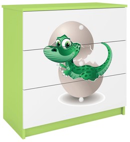 Letoss Detská komoda Babydreams - Dinosaurus Zelená