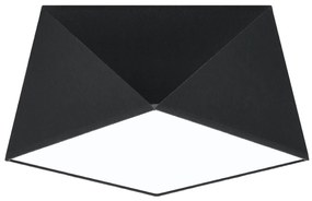 Stropné svietidlo Hexa, 1x čierne plastové tienidlo, (biely plast), (25 cm)
