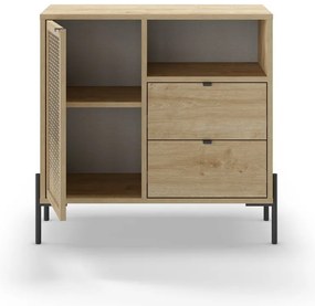 Skrinka v dekore duba v prírodnej farbe 80x80 cm Inca – Marckeric