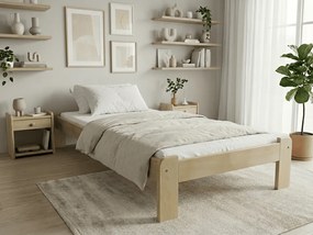 Posteľ Ada 90 x 200 cm, borovica Rošt: S latkovým roštom, Matrac: Matrac Somnia 18 cm