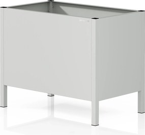 Veľký sivý kovový obal na kvetináč: DAISY 500 x 400 x 300 mm
