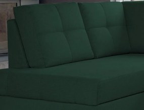 Rohová sedacia súprava Stilo, zelená látka, ľavý roh