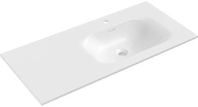 Mexen Vela, umývadlo na zapustenie 101 x 46,5 cm, pravé, biela matná, 25231001P