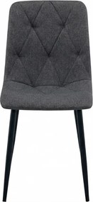 Sivá stolička LIBRA STONE GREY s čiernymi nohami