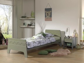 Detská posteľ zelená s nočným stolíkom Winny
