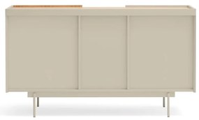 Nízka komoda v dekore duba v béžovo-prírodnej farbe 130x78 cm Otto – Teulat