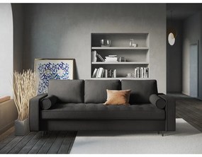 Tmavosivá rozkladacia pohovka Milo Casa Santo