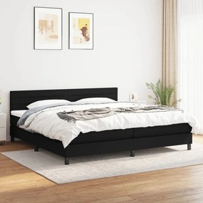 Boxspring posteľ s matracom čierna 200x200 cm látka 3140163