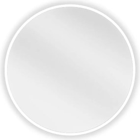 Mexen Loft okrúhle kúpeľňové zrkadlo 50 cm, biely rám - 9850-050-050-000-20
