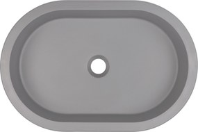 Deante Zápustné/pod doskové umývadlo Silia 58,8x39 cm - CQSSU6U, granit, sivá metalic