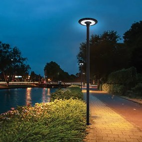 Brilagi-LED Vonkajšia pouličná lampa s 4 m stĺpom URBANSPARK LED/120W/230V čierna IP65