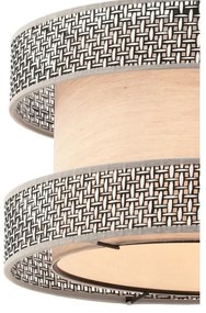 Závesný luster HALO na lanku 1xE27/60W/230V, béžovo-šedý