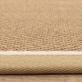 Obojstranný/ručne tkaný jutový koberec v prírodnej farbe 200x290 cm Bordo Herringbone Linen – Asiatic Carpets