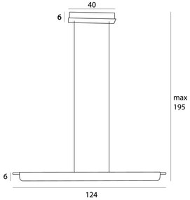 MAXLIGHT P0596 - LED Luster na lanku JO-JO LED/40W/230V mosadz