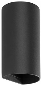 FARO 40539 - Nástenné svietidlo SOLE 2xGU10/8W/230V čierna zaokrúhlený