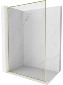 Mexen, Mexen Kioto-XF L sprchová stena s rámom 80 x 202 cm, priehľadná 10 mm, brúsené zlato - 800-080-174-55-00-XF