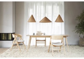 Rozkladací jedálenský stôl s doskou v dekore jaseňového dreva 190x90 cm Yumi - Rowico