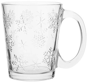 Altom Sklenený hrnček Snowflakes 300 ml