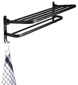 Gamma Gamma, vešiak na uteráky 59cm, čierna matná, GMA-UWS-BK