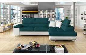 Rohová sedačka Alvin, Dostupné poťahy: Ekokoža Soft 029 + Uttario Velvet 2971 + Kronos 02, Strana: ľavá