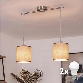 BRILAGI - LED luster na lanku NUBILA 2xE27/60W/230V hnedá