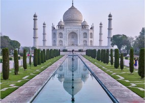 Obraz - Taj Mahal za východu slnka (70x50 cm)