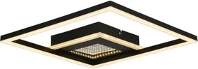 Searchlight 44250BK - LED stmievateľné stropné svietidlo QUADRATE LED/24W/230V 36x36 cm