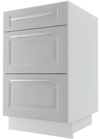 Kuchynská skrinka Emporium D3E/50 light grey stone/biela