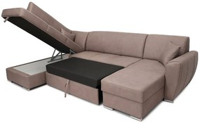 Rohová rozkladacia sedačka DOLORES LETTO L hnedá