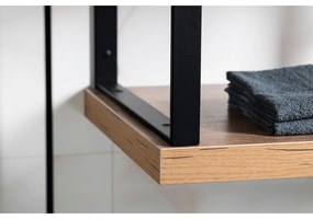 Čierna oceľová podpera pracovnej dosky 49x4 cm – Sapho