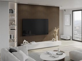 Mexen Lam-F, akustické stenové lamely 275 × 30 cm, plstený podklad 8 mm, technická dyha, orech espresso, S105-275307-3015-019