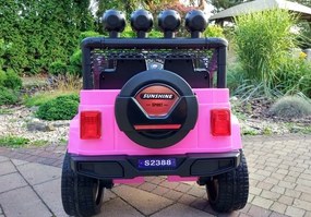 LEAN CARS Elektrické autíčko Jeep S2388 ružové 4x45W