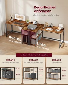 Rohový pracovný stôl LWD136KD01