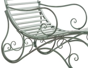 Kovová záhradné lehátko Amiens - Zelená antik