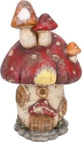 Béžová antik dekorácia figúrka huba muchotrávka - 30*27*50 cm