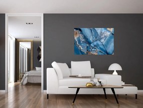 Obraz - Modrý členitý mramor (90x60 cm)