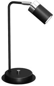 EUlight Stolná lampa Joker, 1x chrómové/čierne kovové tienidlo, b