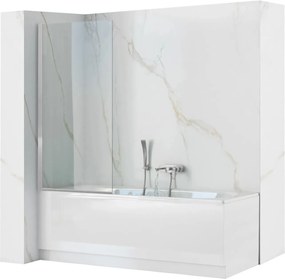 Rea Lagos, 1-krídlová vaňová zástena s otočným krídlom 70x140 cm, chrómová, REA-W7639