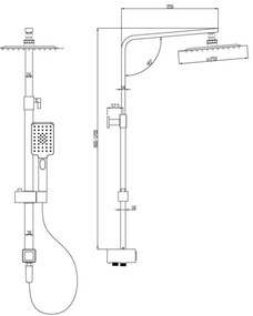 Schütte Sprchová tyč Silver Rain  (100335882)