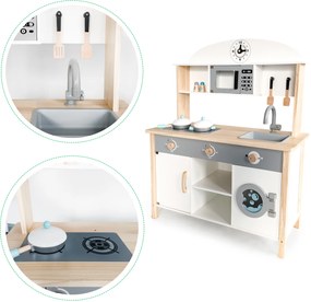 Drevená kuchynka XXL pre deti ECOTOYS