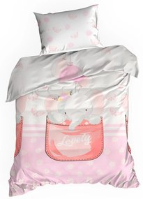 DETSKÉ BAVLNENÉ OBLIEČKY KID 100X135 CM, 1KS 40X50 CM VZOROVANÉ