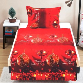 Jemné mikroplyš obliečky Homa LEVINA RED CHRISTMAS 140x200 cm