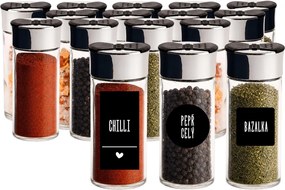 Orion Sada 16ks koreničiek SPICEBLACK 100ml + 4ks organizér na koreničky VASKY + sada 16ks štítkov