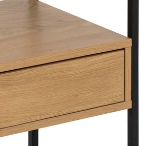 Nočný stolík ZEIN dub/čierna