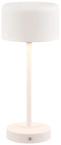 Biela LED stmievateľná stolová lampa (výška 30 cm) Jeff – Trio