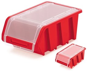 Úložný box uzatvárateľný 49 × 29,8 × 21 cm, červená