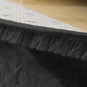 Protišmykový koberec SHAGGY tmavosivý